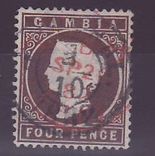 Gambie Gambia 4p Cameo Rare cancellation