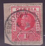 Gambie Gambia 1p Elephant Freetown Sierre Leone cancellation