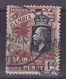 Gambie Gambia Paquebot Cancel on 1d value Elephant German paquet