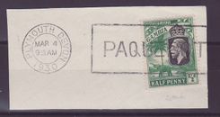 Gambie Gambia 1/2d Elephant Paquebot Cancel Parcel Plymouth Devon 1930