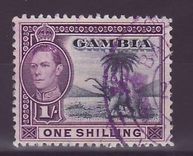 Gambie Gambia 1 s Elephant with Telegraph cancel