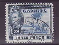 Gambie Gambia 3 d Elephant with Registered GPO Gambia cancel