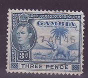 Gambie Gambia 3p Elephant Registered PO Gambia cancel