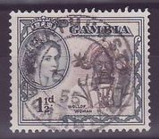 Gambie Gambia 1 1/2d Woloff woman Bathurst cancel