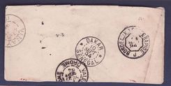 Guinee Grand fragment Colonies Generales 25c Cachet Victoria 3 SEP 1894 pour la France cachet Maritime