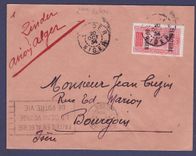 Niger 2eme vol retour Zinder Alger Cachet Zinder 20 OCT 34 pour Bourgoin  Isere  France  1er vol