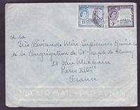 Gambie Gambia Bathurst cover with 1/3 + 3d issued (bateaux  boats)  for Paris  France