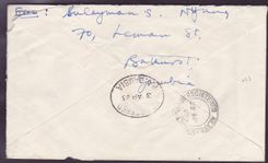 Gambie Gambia 2 QEII stamps on Bath cover to England  can 1963