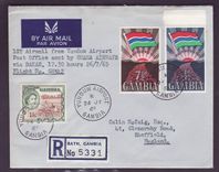 Gambie Gambia Rare Yundum Airport canc on 1965 cover to Sheffield  England