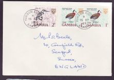 Gambie Gambia Rare Yundum Airport canc on 1969 cover to Seapol  England (Oiseau  Bird)