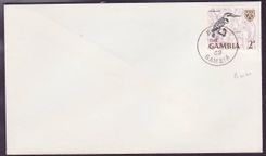 Gambie Gambia Bwiam cover with 2d Jilango Bird stamp canc 1969