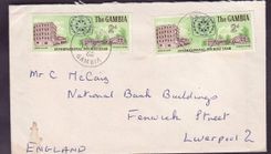 Gambie Gambia 1968 Bwiam cover to Liverpool  England