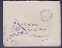 Gambie Gambia Field Post Office cover wih 19 JA 42 cancellation  censor handstamp  to Glasgow  for Scotland
