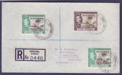 Gambie Gambia Brikama office (small office)  to Prestbury  Cheshire  England  dated 1951
