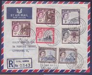Gambie Gambia Lovely TPO cover with various EII values  can AP 59 to Liverpool  England