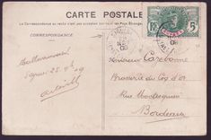 Guinee CPA avec 5c Gouverneur Ballay cad Siguiri 28 NOC 09 pour Bordeaux Dos Voyage des Ministres des Colonies Kindia