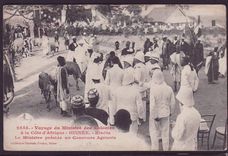 Guinee CPA avec 5c Gouverneur Ballay cad Siguiri 28 NOC 09 pour Bordeaux Dos Voyage des Ministres des Colonies Kindia
