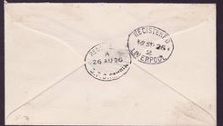 Gambia Gambie 5s Elephant value on Wilson cover  dated AU 26 Rare   with TPO #2 cancel  to Birmingham  England
