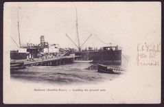 Gambia Gambie Postcard with 2*1/2d EVII values picturePart of the native village by the river side to Bordeaux  France