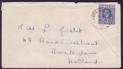 Cover St Lucia Lucie franked with 2 1/2d GV issue for Amsterdam  Holland