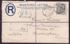 Registered Cover St Lucia Lucie franked 2p canc Castries SEP 27 for Huddenfield  England