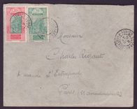 Guinee Lettre 20c + 30c Gue de Kitim cad Conakry JUIN 27 pour Paris  France