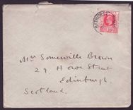 Gambia Gambie 1d EVII on cover to Edinburgh  Scotland  Bathurst DE 7 11 cds