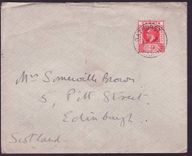 Gambia Gambie 1d EVII on cover to Edinburgh  Scotland  Bathurst SEP 13 cds
