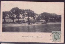 Gambia Gambie 1d EVII postcard River Side Bathurst