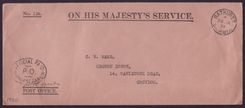 Gambia Gambie OHMS cover with 1934 Bathurst cds to Croydon  England  Scarce