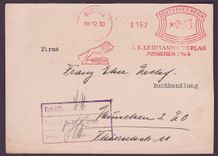Germany Card with rare Lion Munchen cancel cds 18 12 30