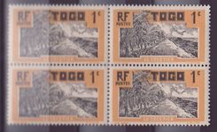 Togo n°61 1c Cocotier ** Bloc de 4
