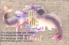CPA Fantaisie Fleurs Poissons 1er Avril 