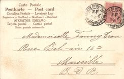 CPA Fantaisie Fleurs Trefle Toile d'araignee 