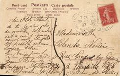 CPA Fantaisie Fleurs Hirondelles 