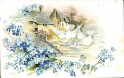 CPA Fantaisie Fleurs Colombes 