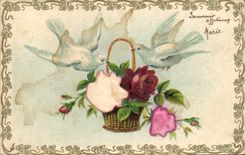 CPA Fantaisie Fleurs Colombes 