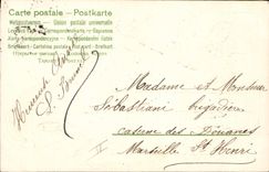 CPA Fantaisie Fleurs Harpe 