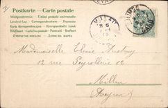 CPA Fantaisie Fleurs Fer a cheval 