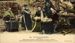 CPA Dentelle Dentelliere Un groupe de dentellieres 