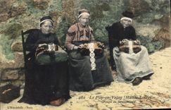 CPA Dentelle Dentelliere Le Puy en Velay Groupe de dentellieres 