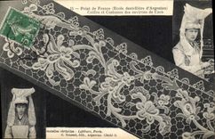 CPA Dentelle Dentelliere Point de France Caen 