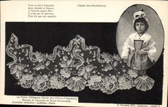 CPA Dentelle Dentelliere Point d'Alencon Ecole dentelliere d'Argentan Normandie 