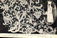 CPA Dentelle Dentelliere Point Colbert Ecole dentelliere d'Argentan Caen 