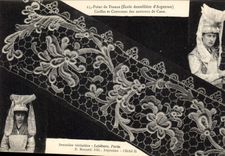 CPA Dentelle Dentelliere Point de France Ecole d'Argentan Caen 