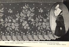 CPA Dentelle Dentelliere Point d'Argentan Ecole dentelliere d'Argentan Normandie