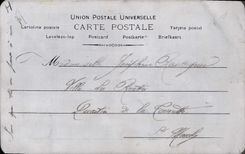 Vintage Postcard Fantasy Woman Nebbia Theater (metallized chart) SIGNAL