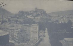 Postal Transparente Lurdes la fuerte Vista tomada del calvario