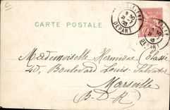 Vintage Postcard Fantasy Flowers Clover (chart out of wooden)