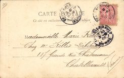 CPA Louis Coulon ancien mouleur aux usines St Jacques a Montlucon ne a Vandenese Nievre Longueur de la barbe 3 metres 